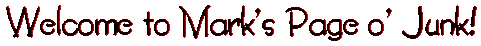 Mark's Page O' Junk